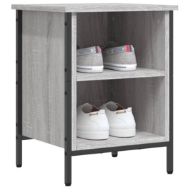 Shoe Cabinet Grey Sonoma 38x35x50 cm Engineered Wood - thumbnail 3