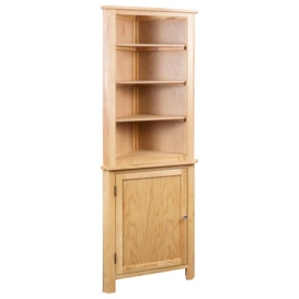 Corner Cabinet 59x36x180 cm Solid Oak Wood - thumbnail 1