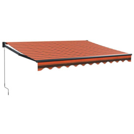 Retractable Awning Orange and Brown 3.5x2.5 m Fabric and Aluminium - thumbnail 2