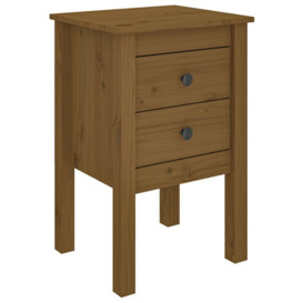 Bedside Cabinet Honey Brown 40x35x61.5 cm Solid Wood Pine - thumbnail 2