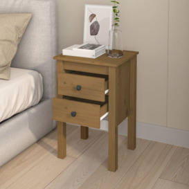 Bedside Cabinet Honey Brown 40x35x61.5 cm Solid Wood Pine - thumbnail 3