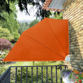 Collapsible Balcony Side Awning Terracotta 160x240 cm - thumbnail 1