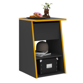 FMD Gaming Side Table with 2 Open Compartments 49.4x50x77.7 cm Anthracite - thumbnail 2