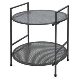 ProGarden 2-tier Garden Side Table Steel Matte Anthracite