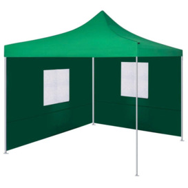 Foldable Tent with 2 Walls 3x3 m Green - thumbnail 1
