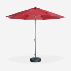 2.7m Round Centre Pole Parasol With Integrated Led Lights - thumbnail 1