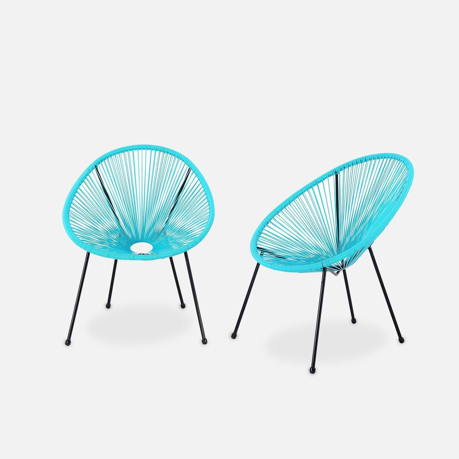 Pair Of Designer Egg-style String Chairs - image 1