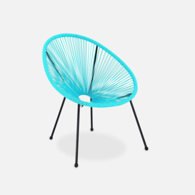 Pair Of Designer Egg-style String Chairs - thumbnail 2