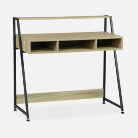 Metal And Wood-effect Desk