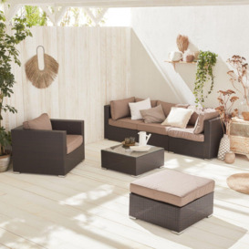 5-seater Woven Resin Garden Furniture Set