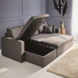 3-seater Reversible Corner Sofa Bed With Storage - thumbnail 3