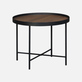 Wood-effect Round Nesting Tables - thumbnail 2