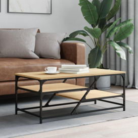 Coffee Table Sonoma Oak 100x49x40 cm Engineered Wood