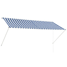 Retractable Awning 300x150 cm Blue and White - thumbnail 2