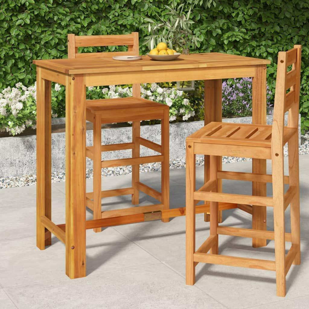 Garden Bar Table 120x60x105 cm Solid Wood Acacia - image 1