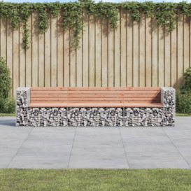Garden Bench Gabion Design 287x71x65.5 cm Solid Wood Douglas
