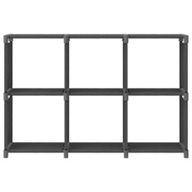 6-Cube Display Shelf Grey 103x30x72.5 cm Fabric - thumbnail 2