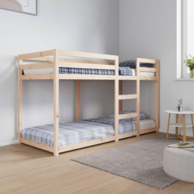 Bunk Bed 75x190 cm Solid Wood Pine - thumbnail 1