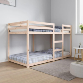 Bunk Bed 90x190 cm Solid Wood Pine