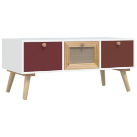 Coffee Table with Drawers 80x40x35.5 cm Engineered Wood - thumbnail 2