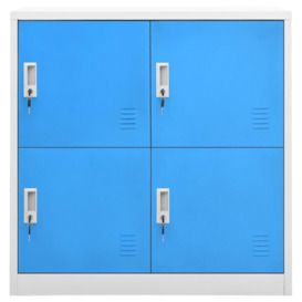 Locker Cabinets 5 pcs Light Grey and Blue 90x45x92.5 cm Steel - thumbnail 3