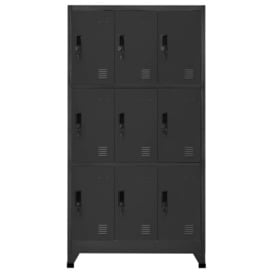 Locker Cabinet Anthracite 90x45x180 cm Steel - thumbnail 2