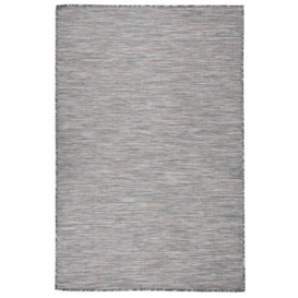 Outdoor Flatweave Rug 120x170 cm Brown and Blue - thumbnail 1