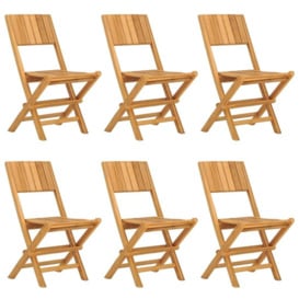 Folding Garden Chairs 6 pcs 47x61x90 cm Solid Wood Teak - thumbnail 2