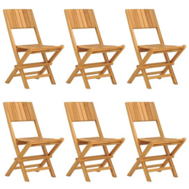Folding Garden Chairs 6 pcs 47x61x90 cm Solid Wood Teak - thumbnail 3