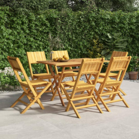 Folding Garden Chairs 6 pcs 47x61x90 cm Solid Wood Teak - thumbnail 1