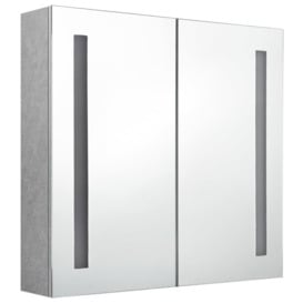 LED Bathroom Mirror Cabinet Concrete Grey 62x14x60 cm - thumbnail 3