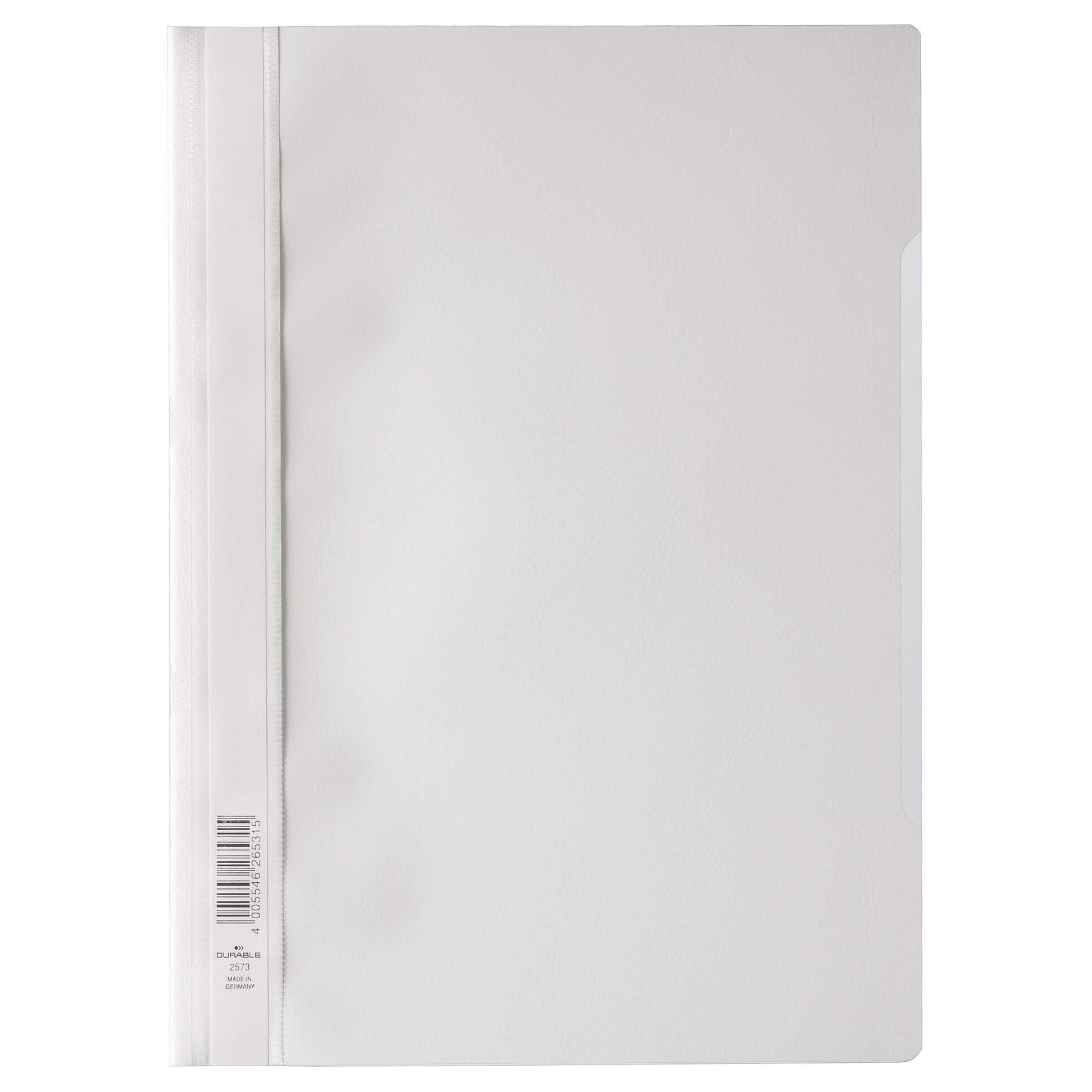 Clear View Project Folder Document Report File - 50 Pack - A4 White