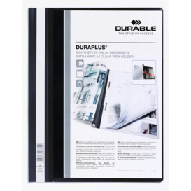 DURAPLUS Project Folder Document Report File - 25 Pack - A4+ Black