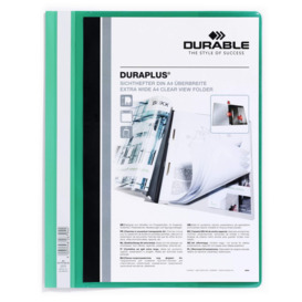 DURAPLUS Project Folder Document Report File - 25 Pack - A4+ Green