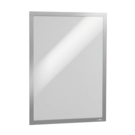 DURAFRAME Self Adhesive Magnetic Signage Frame - 6 Pack - A3 Silver - thumbnail 2