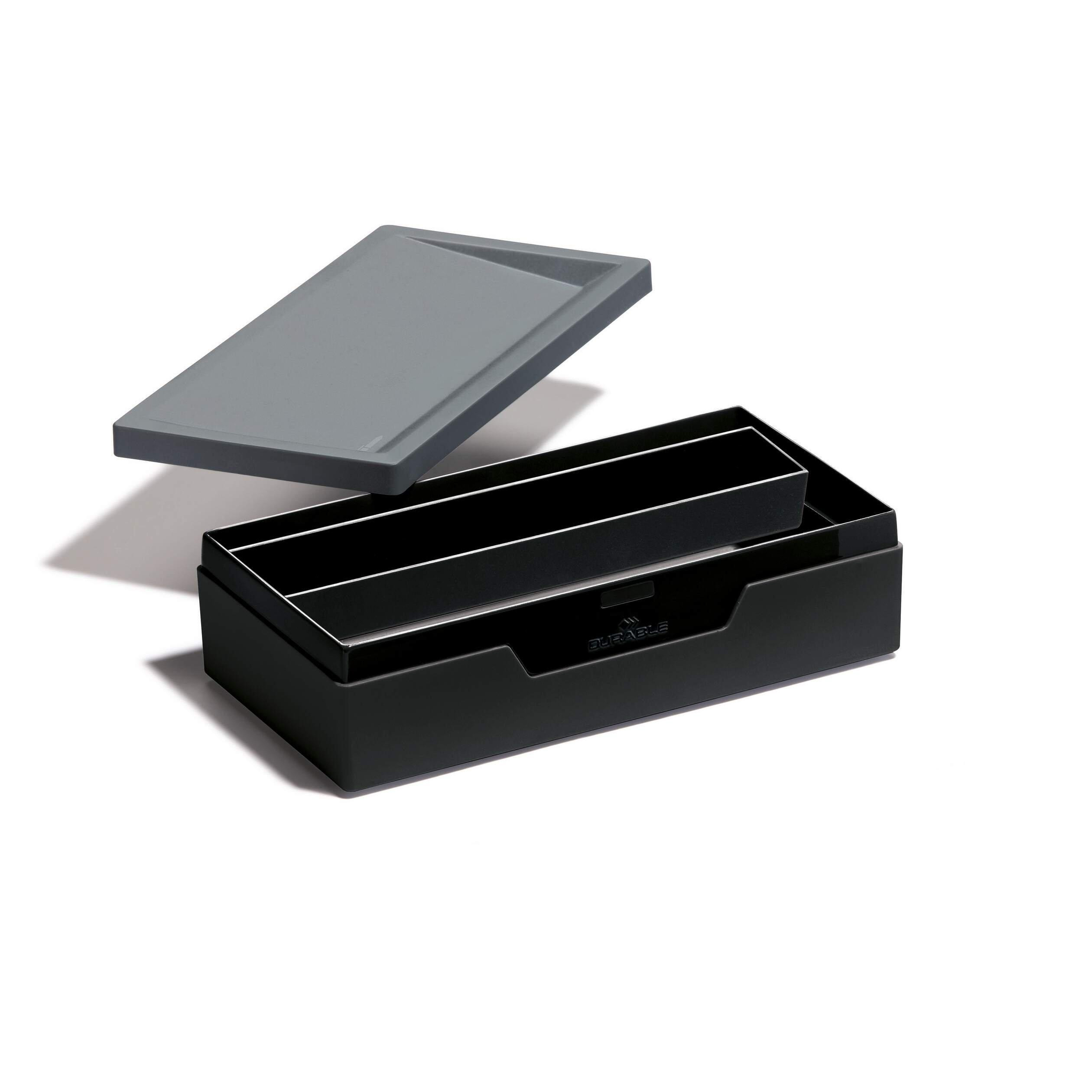VARICOLOR Stationary Organiser Case Pen Pencil Desk Storage Box - Grey - image 1