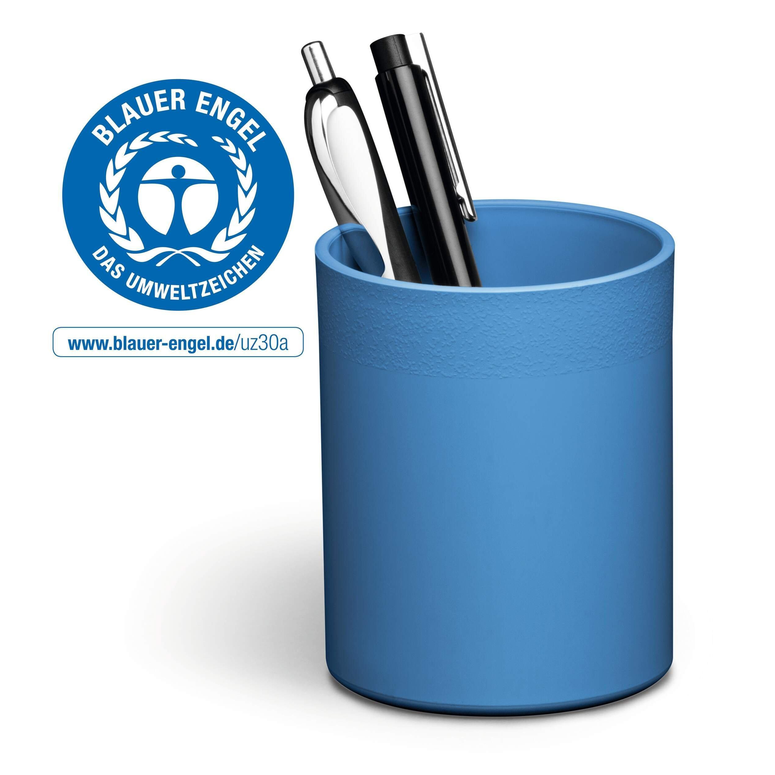 ECO Recycled Plastic Pen Pot Pencil Holder Desk Tidy Organizer - Blue - image 1