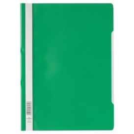 Clear View Project Folder Document Report File - 25 Pack - A4 Green