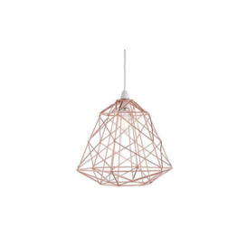 Stratton Retro Cage Pendant 35cm - Easy Fit Shade  - Copper