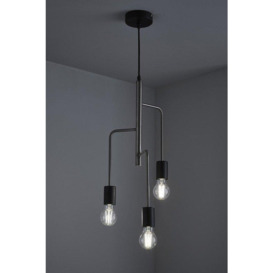 Sopely Industrial Style 3 Light Ceiling Pendant - Pewter - thumbnail 3