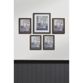 5 piece Waterloo Picture Frame Set Charcoal Grey Black - thumbnail 2