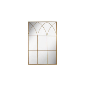 Altham Window Style Metal Wall Mirror Gold