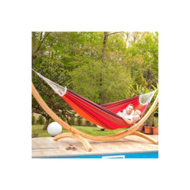 Paradiso Family Sized Handcrafted Garden Hammock with Bag - Terracotta - thumbnail 2