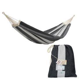 Paradiso Family Sized Handcrafted Garden Hammock with Bag - Silver - thumbnail 1