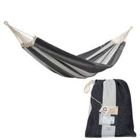 Paradiso Family Sized Handcrafted Garden Hammock with Bag - Silver