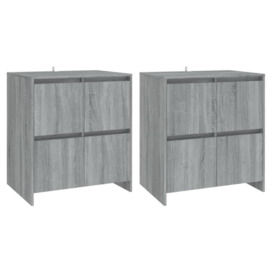 Sideboards 2 pcs Grey Sonoma 70x41x75 cm Engineered Wood - thumbnail 2