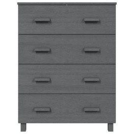 Sideboard HAMAR Dark Grey 79x40x103.5 cm Solid Wood Pine - thumbnail 3