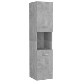 Bathroom Cabinet Concrete Grey 30x30x130 cm Engineered Wood - thumbnail 2