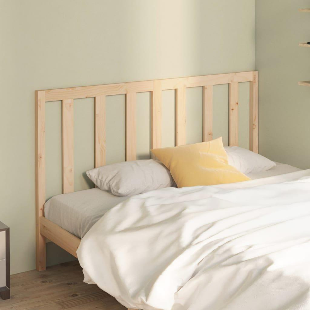Bed Headboard 146x4x100 cm Solid Wood Pine - image 1