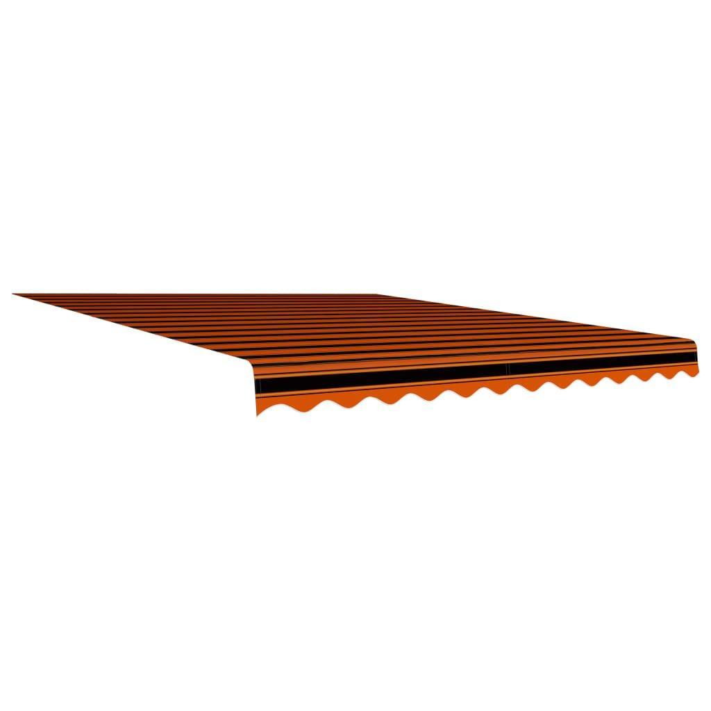Awning Top Sunshade Canvas Orange and Brown 350x250 cm - image 1